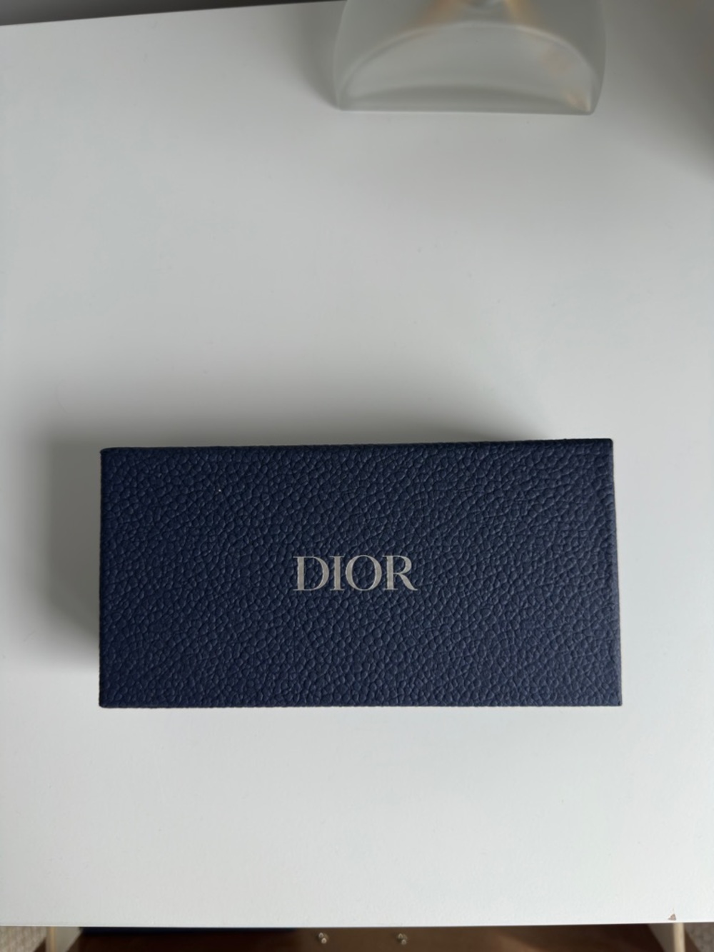 Dior Navy Blue Textured Eyewear Box with Silver Logo - Picture 5 of 5